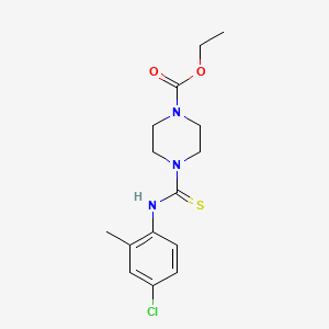 molecular formula C15H20ClN3O2S B5829419 ethyl 4-{[(4-chloro-2-methylphenyl)amino]carbonothioyl}-1-piperazinecarboxylate 