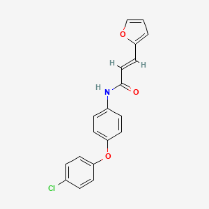 molecular formula C19H14ClNO3 B5829445 N-[4-(4-chlorophenoxy)phenyl]-3-(2-furyl)acrylamide 