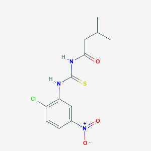 molecular formula C12H14ClN3O3S B5829460 N-{[(2-chloro-5-nitrophenyl)amino]carbonothioyl}-3-methylbutanamide 