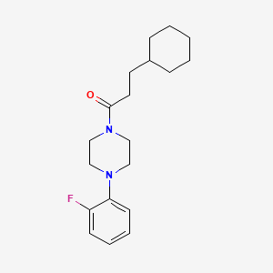1-(3-cyclohexylpropanoyl)-4-(2-fluorophenyl)piperazine