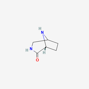 3,8-Diazabicyclo[3.2.1]octan-2-one,(1R)-(9CI)
