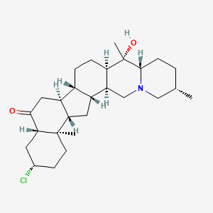 molecular formula C27H42ClNO2 B582950 3-beta-chloro-Imperialine CAS No. 153720-49-1