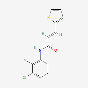 molecular formula C14H12ClNOS B5829515 N-(3-chloro-2-methylphenyl)-3-(2-thienyl)acrylamide 