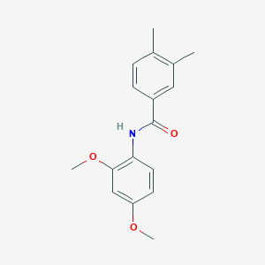 molecular formula C17H19NO3 B5829562 N-(2,4-dimethoxyphenyl)-3,4-dimethylbenzamide 