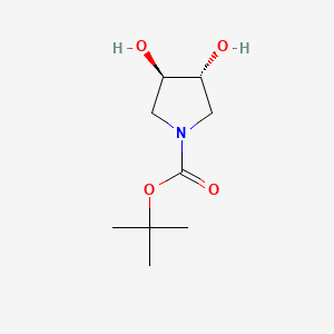 molecular formula C9H17NO4 B582957 叔丁基 (3R,4R)-3,4-二羟基吡咯烷-1-羧酸酯 CAS No. 150986-62-2