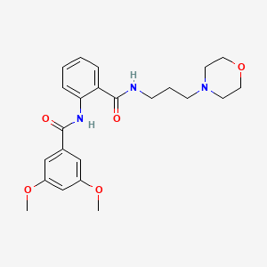 molecular formula C23H29N3O5 B5829570 3,5-dimethoxy-N-[2-({[3-(4-morpholinyl)propyl]amino}carbonyl)phenyl]benzamide 