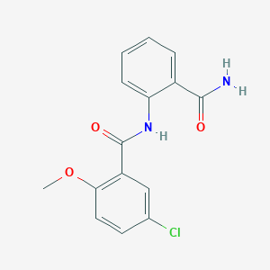 molecular formula C15H13ClN2O3 B5829578 N-[2-(aminocarbonyl)phenyl]-5-chloro-2-methoxybenzamide 