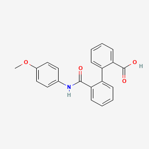 molecular formula C21H17NO4 B5829586 2'-{[(4-methoxyphenyl)amino]carbonyl}-2-biphenylcarboxylic acid 