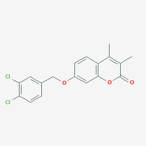 molecular formula C18H14Cl2O3 B5829589 7-[(3,4-dichlorobenzyl)oxy]-3,4-dimethyl-2H-chromen-2-one 