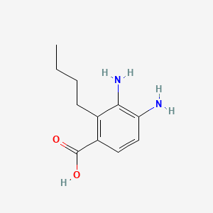 molecular formula C11H16N2O2 B582959 3,4-Diamino-2-butylbenzoic acid CAS No. 146351-00-0