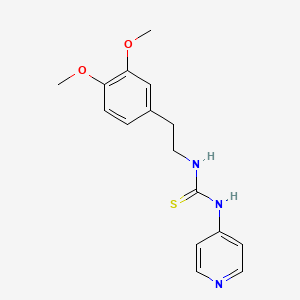 molecular formula C16H19N3O2S B5829602 N-[2-(3,4-dimethoxyphenyl)ethyl]-N'-4-pyridinylthiourea 