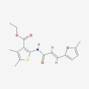 molecular formula C17H19NO4S B5829611 ethyl 4,5-dimethyl-2-{[3-(5-methyl-2-furyl)acryloyl]amino}-3-thiophenecarboxylate 