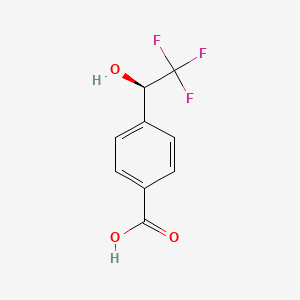 molecular formula C9H7F3O3 B582962 4-[(1R)-2,2,2-Trifluoro-1-hydroxyethyl]benzoic acid CAS No. 150821-42-4