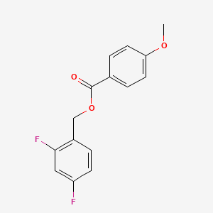 molecular formula C15H12F2O3 B5829620 2,4-difluorobenzyl 4-methoxybenzoate 