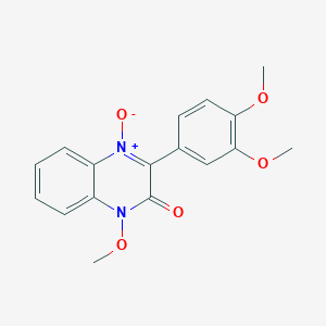 molecular formula C17H16N2O5 B5829670 3-(3,4-dimethoxyphenyl)-1-methoxy-2(1H)-quinoxalinone 4-oxide 