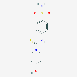 molecular formula C12H17N3O3S2 B5829674 N-[4-(aminosulfonyl)phenyl]-4-hydroxy-1-piperidinecarbothioamide 