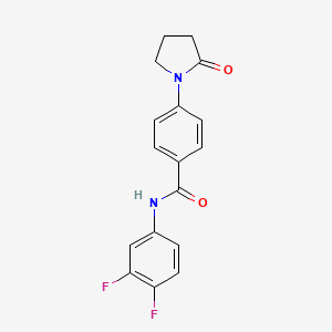 molecular formula C17H14F2N2O2 B5829681 N-(3,4-difluorophenyl)-4-(2-oxo-1-pyrrolidinyl)benzamide 