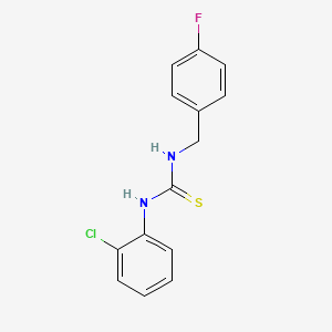 molecular formula C14H12ClFN2S B5829689 N-(2-chlorophenyl)-N'-(4-fluorobenzyl)thiourea 