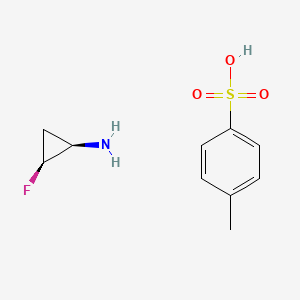 molecular formula C10H14FNO3S B582969 (1R,2S)-2-氟环丙胺 4-甲苯磺酸盐 CAS No. 143062-84-4