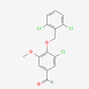 molecular formula C15H11Cl3O3 B5829694 3-chloro-4-[(2,6-dichlorobenzyl)oxy]-5-methoxybenzaldehyde 