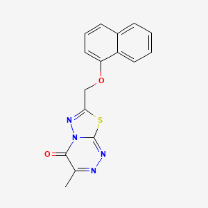 3-methyl-7-[(1-naphthyloxy)methyl]-4H-[1,3,4]thiadiazolo[2,3-c][1,2,4]triazin-4-one