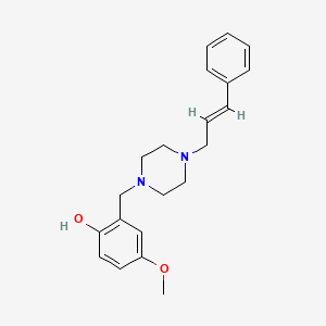 4-methoxy-2-{[4-(3-phenyl-2-propen-1-yl)-1-piperazinyl]methyl}phenol