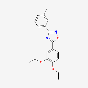 molecular formula C19H20N2O3 B5829756 5-(3,4-diethoxyphenyl)-3-(3-methylphenyl)-1,2,4-oxadiazole 