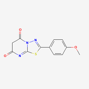 molecular formula C12H9N3O3S B5829769 2-(4-methoxyphenyl)-5H-[1,3,4]thiadiazolo[3,2-a]pyrimidine-5,7(6H)-dione 