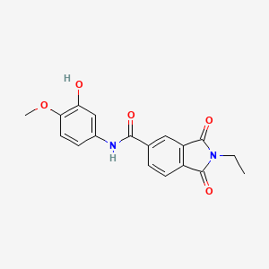 2-ethyl-N-(3-hydroxy-4-methoxyphenyl)-1,3-dioxo-5-isoindolinecarboxamide