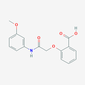 molecular formula C16H15NO5 B5829780 2-{2-[(3-methoxyphenyl)amino]-2-oxoethoxy}benzoic acid 