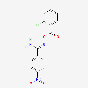 molecular formula C14H10ClN3O4 B5829808 N'-[(2-chlorobenzoyl)oxy]-4-nitrobenzenecarboximidamide 