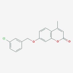 molecular formula C17H13ClO3 B5829823 7-[(3-chlorobenzyl)oxy]-4-methyl-2H-chromen-2-one 