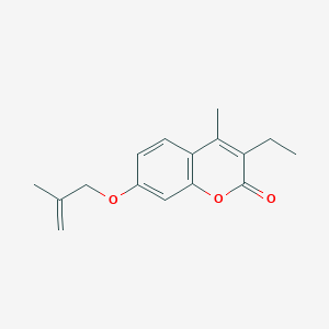 molecular formula C16H18O3 B5829836 3-ethyl-4-methyl-7-[(2-methyl-2-propen-1-yl)oxy]-2H-chromen-2-one 