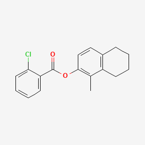 molecular formula C18H17ClO2 B5829849 1-methyl-5,6,7,8-tetrahydro-2-naphthalenyl 2-chlorobenzoate 