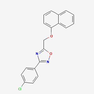 3-(4-chlorophenyl)-5-[(1-naphthyloxy)methyl]-1,2,4-oxadiazole