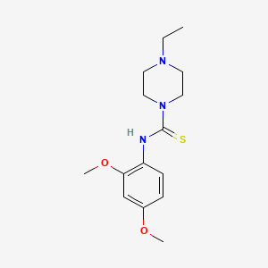 molecular formula C15H23N3O2S B5829857 N-(2,4-dimethoxyphenyl)-4-ethyl-1-piperazinecarbothioamide 