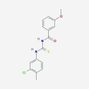 N-{[(3-chloro-4-methylphenyl)amino]carbonothioyl}-3-methoxybenzamide
