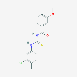 molecular formula C16H15ClN2O2S B5829890 N-{[(3-chloro-4-methylphenyl)amino]carbonothioyl}-3-methoxybenzamide 