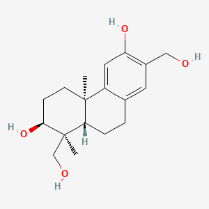 B582992 1,7-Bis(hydroxymethyl)-1,4a-dimethyl-1,2,3,4,4a,9,10,10a-octahydro-2,6-phenanthrenediol CAS No. 152564-71-1