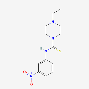 molecular formula C13H18N4O2S B5829948 4-ethyl-N-(3-nitrophenyl)-1-piperazinecarbothioamide 