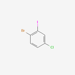 molecular formula C6H3BrClI B582995 1-溴-4-氯-2-碘苯 CAS No. 148836-41-3