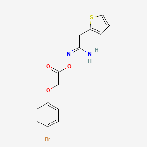 molecular formula C14H13BrN2O3S B5829998 N'-{[(4-bromophenoxy)acetyl]oxy}-2-(2-thienyl)ethanimidamide 