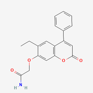 2-[(6-ethyl-2-oxo-4-phenyl-2H-chromen-7-yl)oxy]acetamide