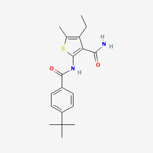 molecular formula C19H24N2O2S B5830017 2-[(4-tert-butylbenzoyl)amino]-4-ethyl-5-methyl-3-thiophenecarboxamide 