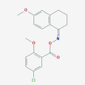 6-methoxy-3,4-dihydro-1(2H)-naphthalenone O-(5-chloro-2-methoxybenzoyl)oxime