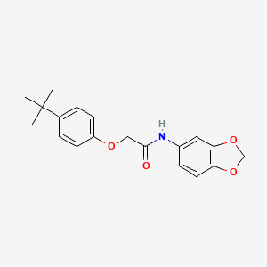 N-1,3-benzodioxol-5-yl-2-(4-tert-butylphenoxy)acetamide