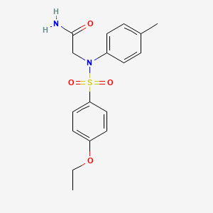 molecular formula C17H20N2O4S B5830069 N~2~-[(4-ethoxyphenyl)sulfonyl]-N~2~-(4-methylphenyl)glycinamide 