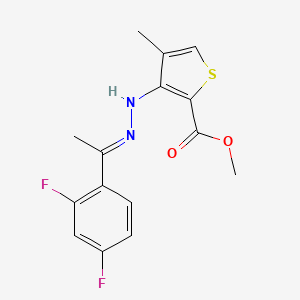 methyl 3-{2-[1-(2,4-difluorophenyl)ethylidene]hydrazino}-4-methyl-2-thiophenecarboxylate