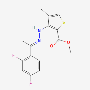 molecular formula C15H14F2N2O2S B5830080 methyl 3-{2-[1-(2,4-difluorophenyl)ethylidene]hydrazino}-4-methyl-2-thiophenecarboxylate 