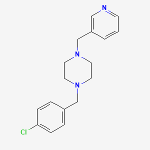 molecular formula C17H20ClN3 B5830086 1-(4-chlorobenzyl)-4-(3-pyridinylmethyl)piperazine 